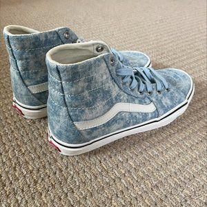 High Top Vans denim print